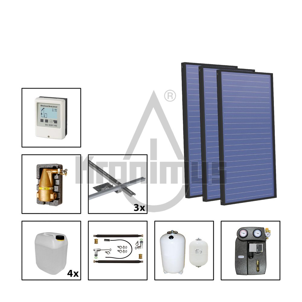 700000210 Flachkollektor PremiumPlus 2.86 Plus Solarpaket 3