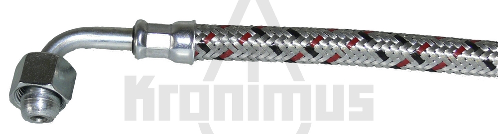Oelschlauch Uni 3/8 x 3/8 x 1000 mm 90° Rohrbogen x ÜWM