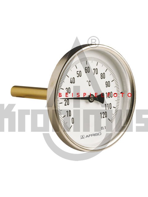 211206040-094 Bimetall-Zeigerthermometer 0 - 120 °C Durchm. 100 mm, Fühlerlänge 75 mm
