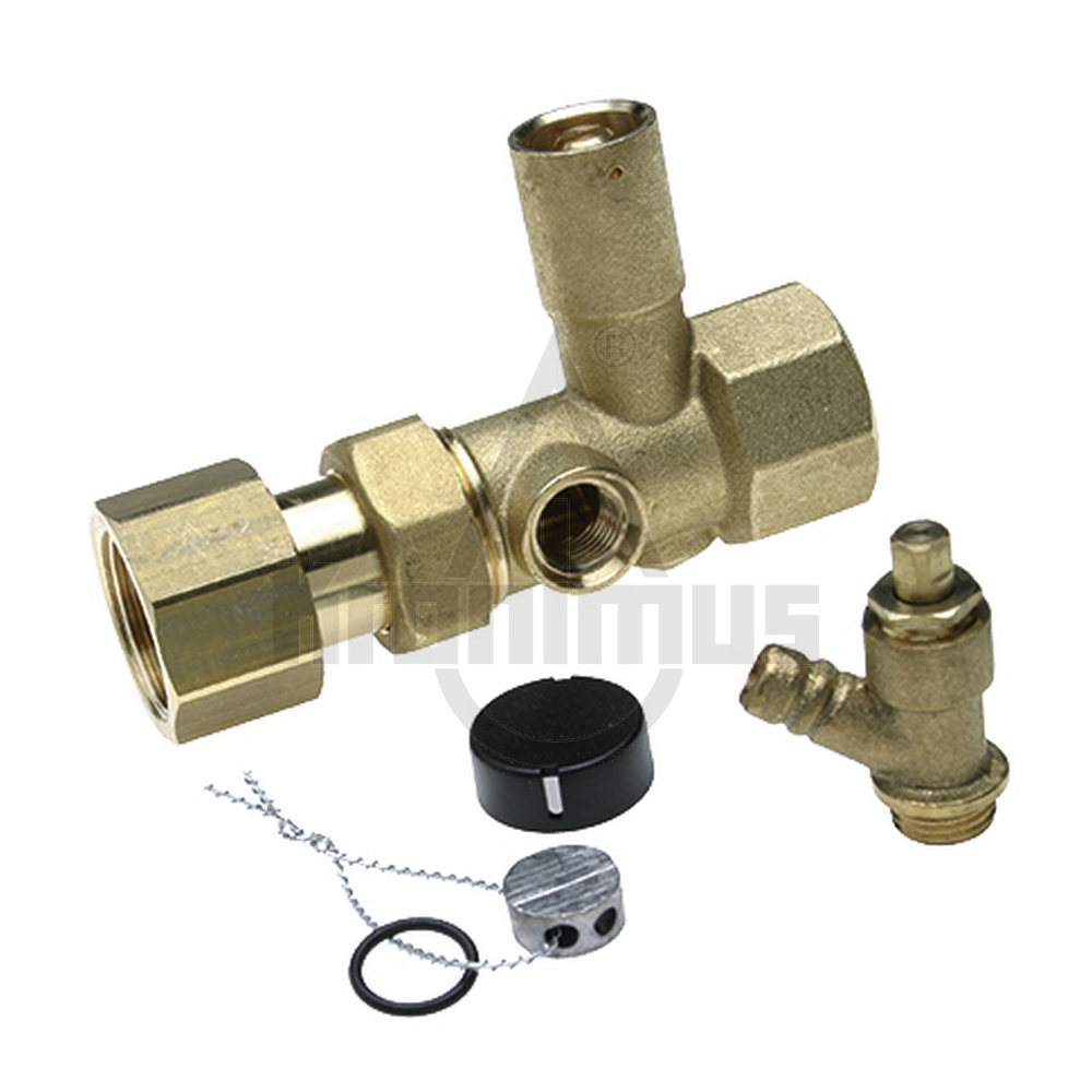 512232040 Kappenventil Messing MS 58, Nenndruck PN 10, max. 130°C, 1"