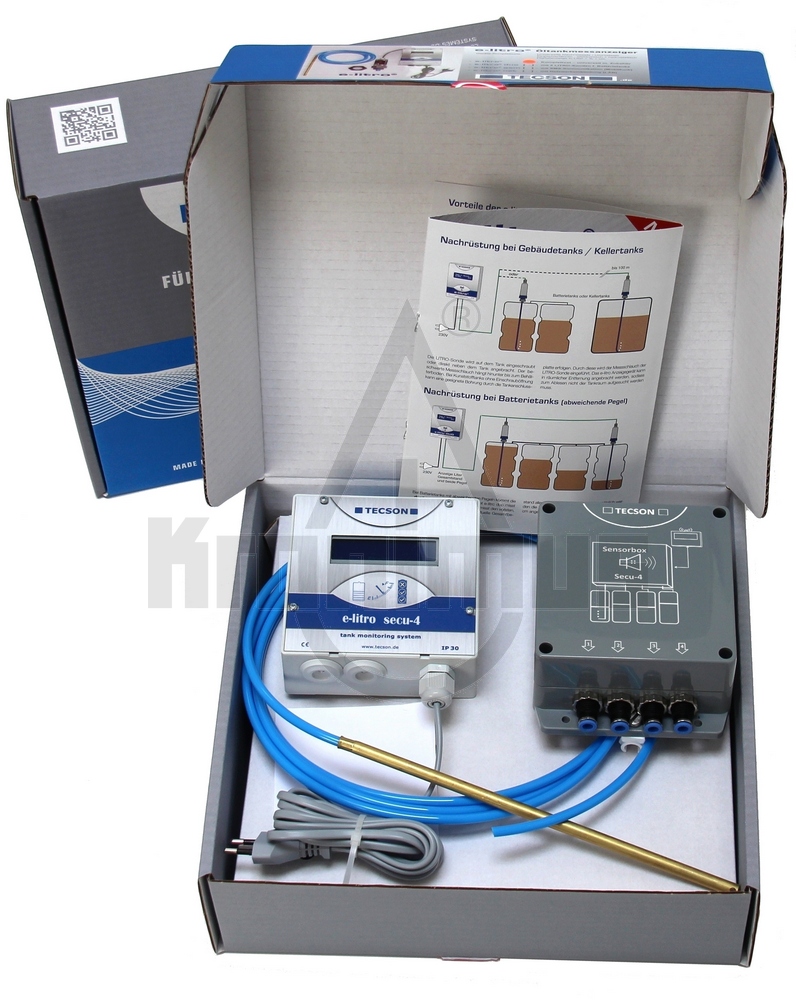 e-litro secu-4 Tankanzeiger Komplettsystem speziell für Batterietanks