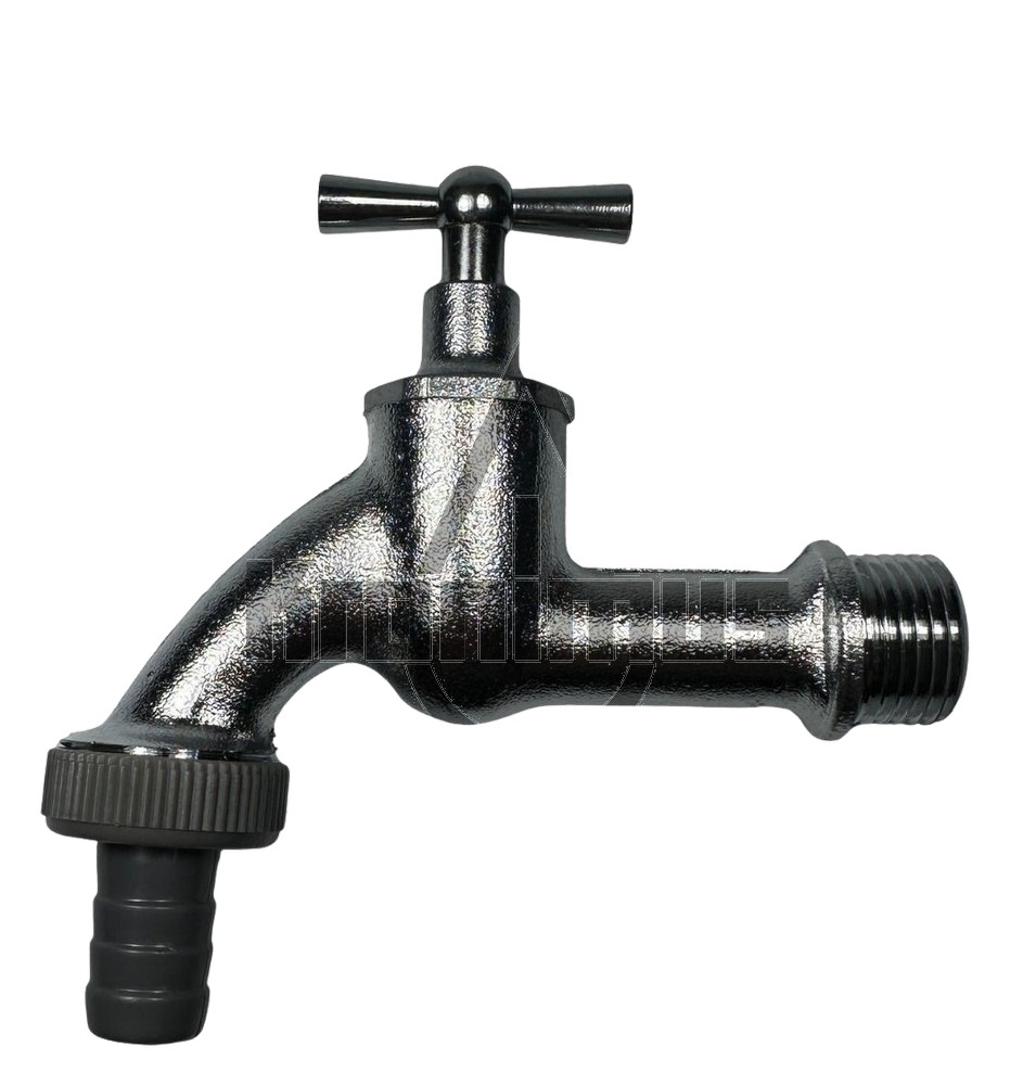 Auslaufventil, 1/2" verchromt matt o. RV