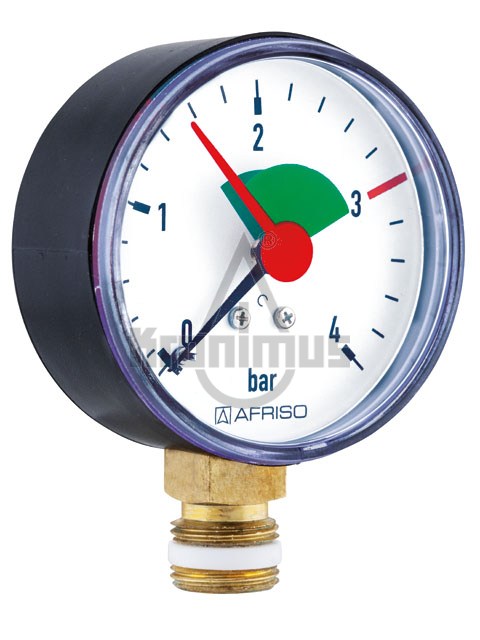 HZM-radial Heizungsmanometer radial 1/2" 80 mm