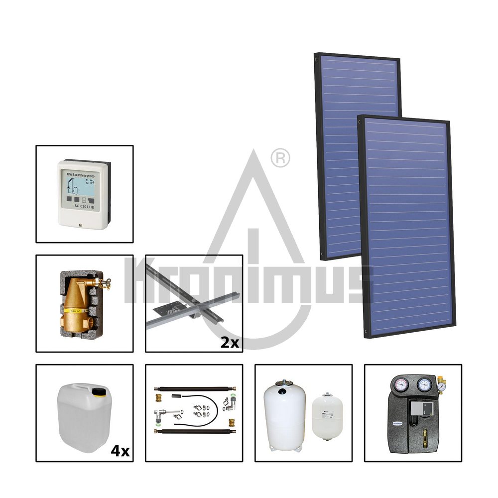 700000200 Flachkollektor PremiumPlus 2.86 Plus Solarpaket 2