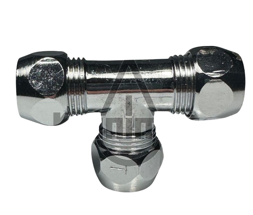 T-Verschraubung verchromt 8mm