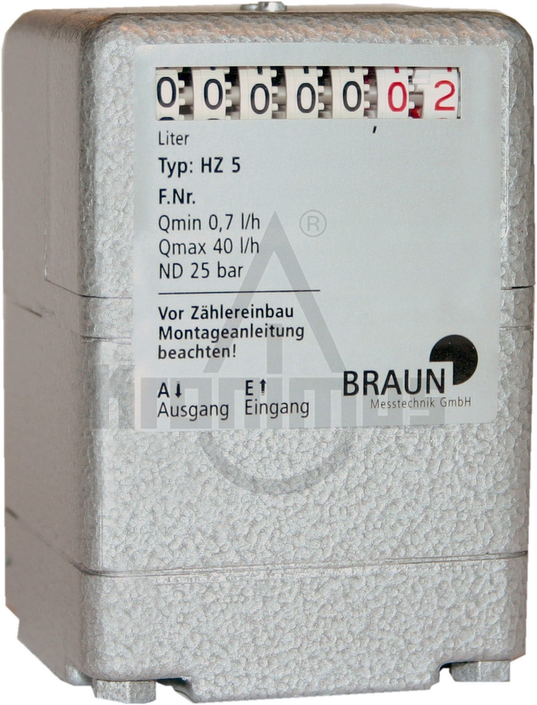 116324101 Braun Ölmengenzähler HZ-5, 1/8" 1-50 l/h