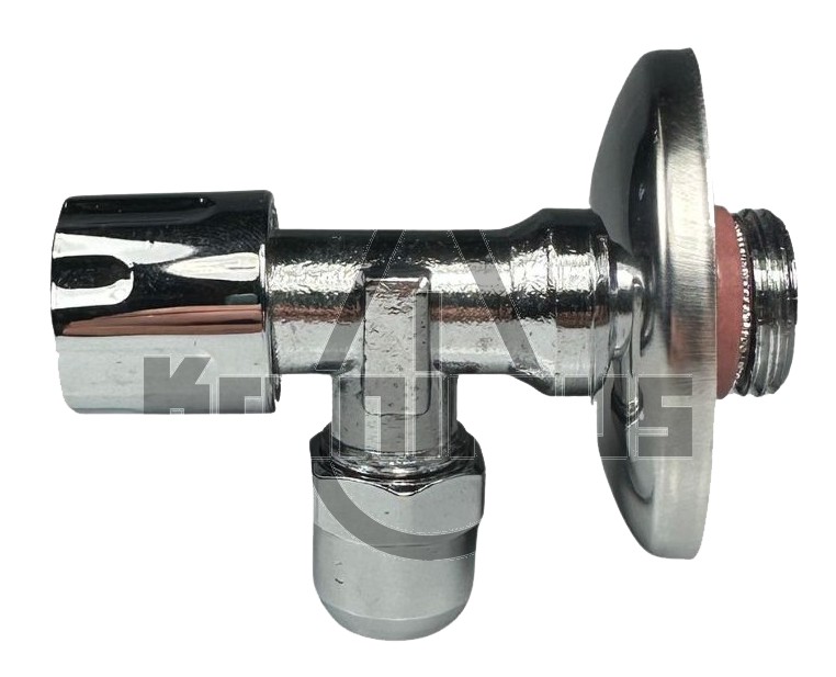 Eckventil, 1/2" mit Schubrosette selbstdichtend verchromt