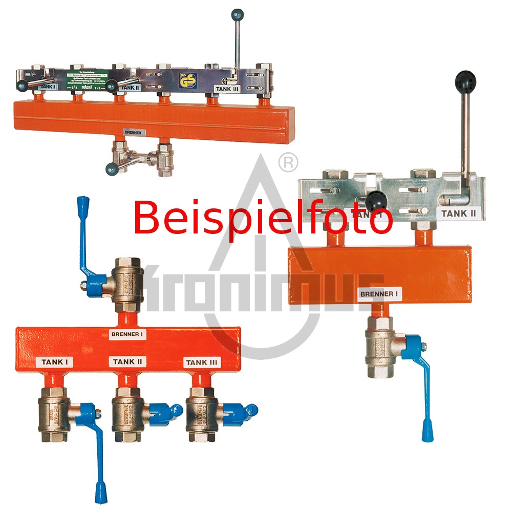 Einstrangölverteiler 3/4" 2 Tanks - 1 Brenner ohne Tankverriegelung