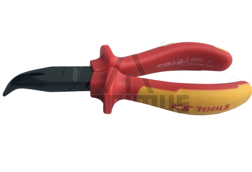 Spitzzange gebogen, isoliert 160mm