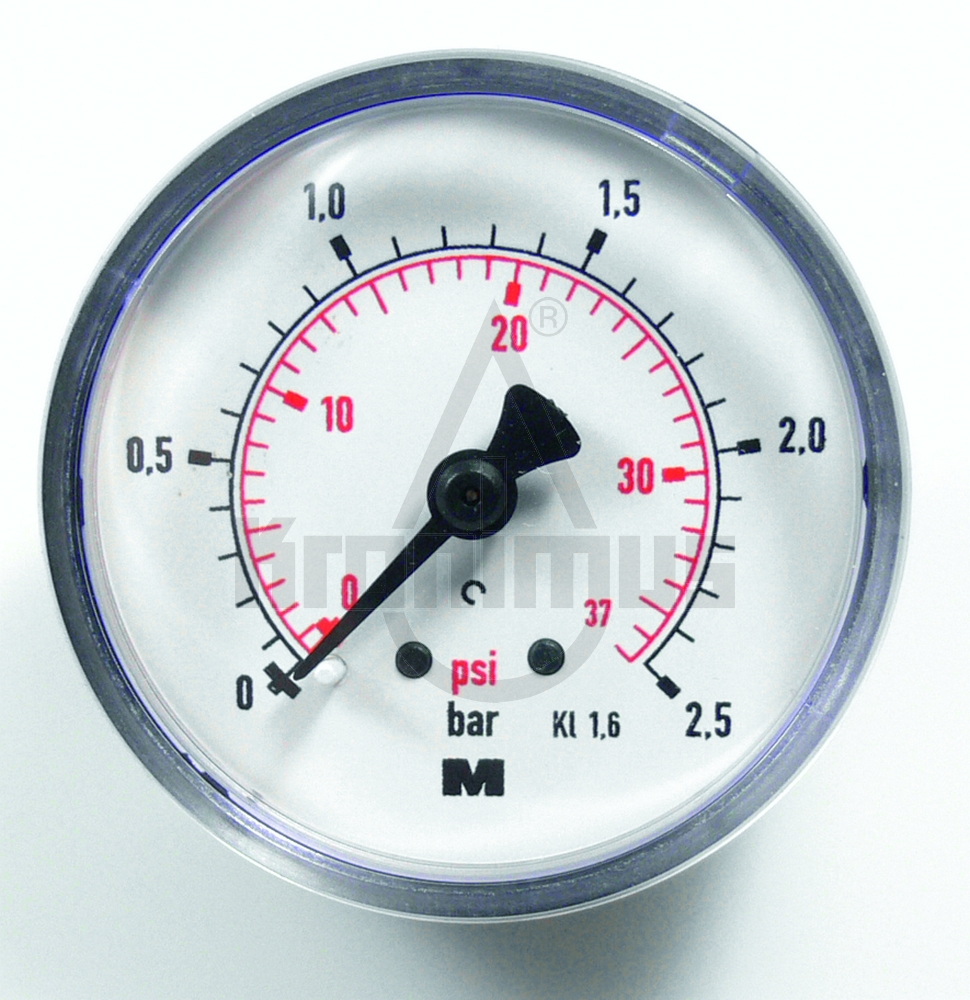 Manometer R 1/4" axial 0-2,5 bar, 50 mm