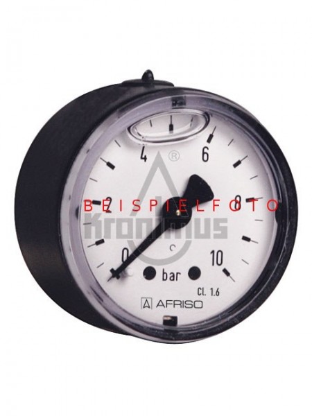 Glyzerin-Manometer R 1/4&quot; axial, 0-25 bar, 63 mm