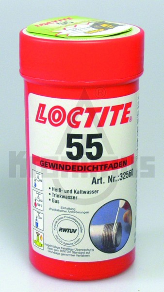 Gewindedichtung Loctite 55 Dichtfaden, Spender 150 m