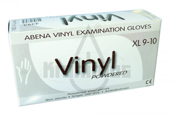 Einweghandschuhe, Vinyl Gr. XL Paket a` 100 Stück