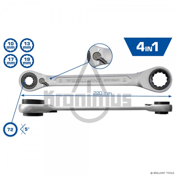 Ratschenringschlüssel 4 in 1