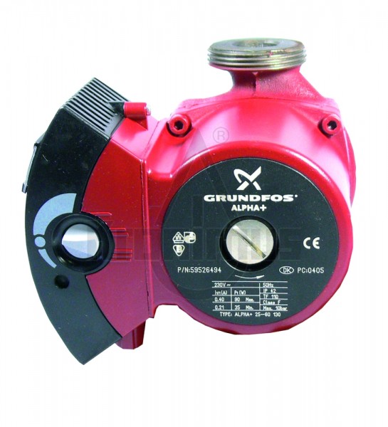 Grundfos-Pumpe Alpha2 25-60-130mm 1&quot; ohne Verschraubungen, 230 Volt