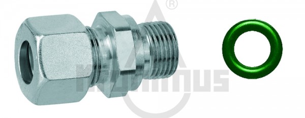 Einschraubverschraubung 3/8 x 8mm für biogene Brennstoffe