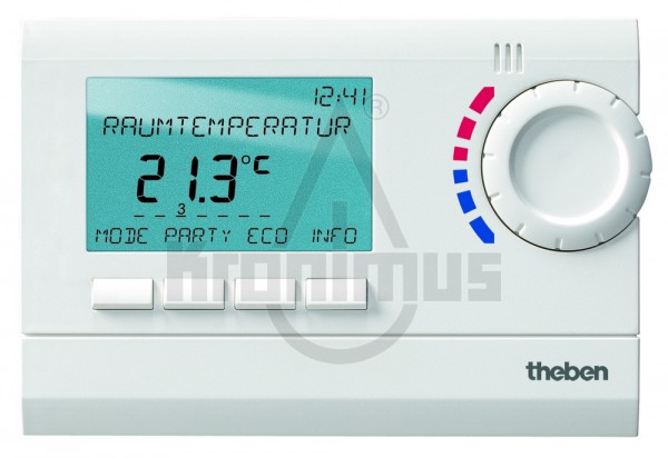 Theben Thermostat RAM 812 Top2 weiss Digital, Netzbetrieb 230 V