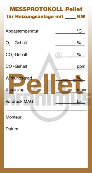 Service-Etiketten Pellet - braun ohne Firmeneindruck 100 Stück