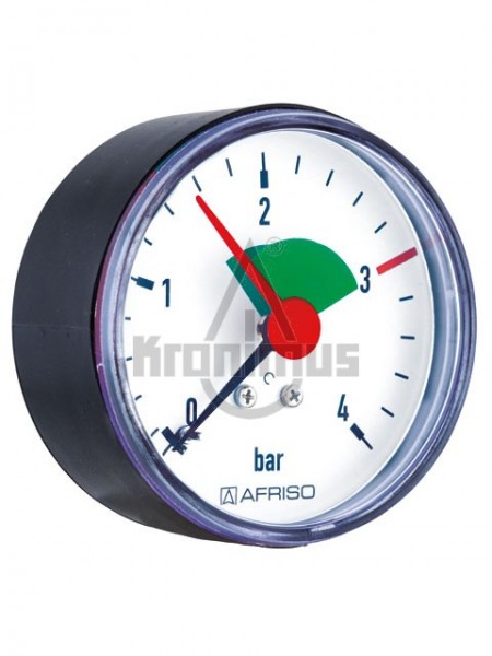 Heizungsmanometer 3/8" axial 63 mm