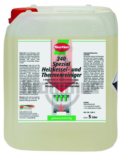Sotin 240, Reiniger f. Heizkessel und Thermen 5 Liter
